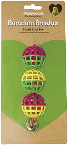 3 Lattice Balls With Bell - Pet Bird Toy