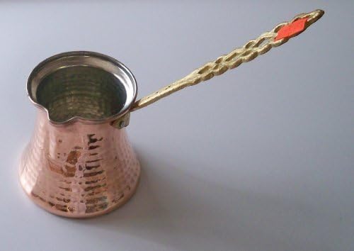 Turkish Coffee Pot with Medal Handle for 3 People Copper by Arifoglu Cezve