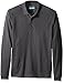 PGA TOUR Men's Golf Performance Long Sleeve Ventilated Polo Shirt, Medium Grey Heather, L