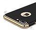 Compatible with iPhone 7 Plus Case Slim Hard Matte Case with Kickstand Ring Holder 3 in 1 Shockproof Anti-Scratch PC Electroplate Bumper Protective Cover for iPhone 7 Plus Case for Women Men 5.5 Black