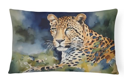 Caroline's Treasures DAC2946PW1216 Leopard Throw Pillow Machine Washable, Indoo…