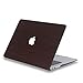 iDonzon Wooden Texture Soft PU Leather Coated See Through Case Cover Only for MacBook Pro 15 inch with Retina Display NO CD-ROM (Model: A1398) [2012-2015 Release] - Brown Wood