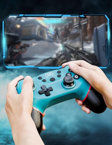 Diswoe Switch Controller, Bluetooth Pro Controller with Hall Joystick, Gamepad for Switch/Switch 2/Lite/OLED with Wake up, Vibration, Turbo, Adjustable, Gyro Axis