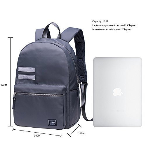 KAUKKO Laptop Outdoor Backpack, Travel Hiking& Camping Rucksack Pack, Casual Large College School Daypack, Shoulder Book Bags Back Fits 15" Laptop & Tablets (02grey) - Thumbnail 2