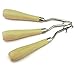 Jmkcoz 3 Pack Wooden Bent Rug Latch Hook Tool Kit 6.5 Inch