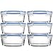 Superior Glass Round Meal Prep Containers -6pk (32oz) BPA-free Airtight Food Storage Containers with 100% Leak Proof Locking Lids, Freezer to Oven Safe Great on-the-go Portion Control Lunch Containers