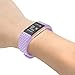 Wearlizer Compatible with Charge 2 Bands Accessories Silicone Strap Replacement Charge 2 Special Edition Lavender Rose Gold Buckle Purple