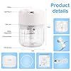 MMTX Mini Food Chopper Electric Small Food Processor Portable Fruit Blender Mixer Chops Vegetables, Nuts & Onion Meat Mincer Grinder for Baby Food USB Rechargeable 3.7V 250ml