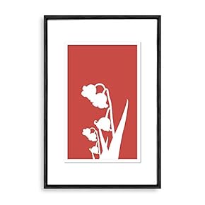 Framed Canvas Wall Art Abstract Flower Canvas Prints Home Artwork Decoration for Living Room,Bedroom - 16x24 inches