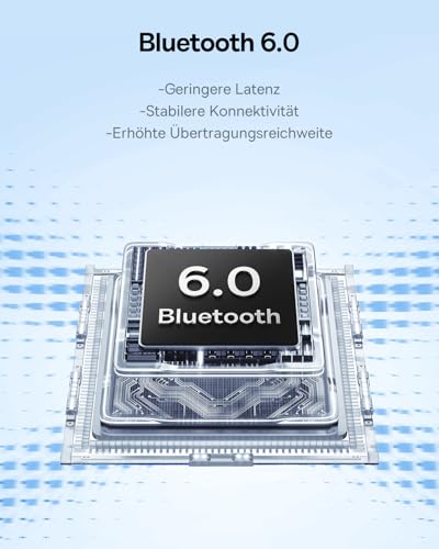 EP10 NC In Ear Kopfhörer Bluetooth Noise Cancelling, Bluetooth Kopfhörer mit -43 dB ANC, Adaptive Geräuschunterdrückung, Earbuds mit 4-Mic KI Klarer Anruf, IP55, 41H Spielzeit, Bluetooth 6.0