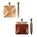 Hip Flasks for Liquor for Men by Bottisia 3Oz 18K Rose Gold Pocket Flask with Whisky Flask Funnel & Genuine Leather Pouch, a Luxury Hip Flask Gifts Set for Men/Boyfriend/Father/Grandfather/Groomsmen