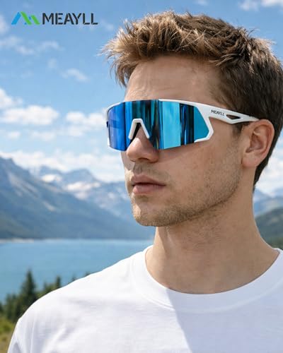Cycling Glasses Men Quick Glasses Women UV400 Sunglasses Protective Glasses TR90 Frame with Adjustable Nose Wings & Temple MTB Sports Glasses Running Glasses Sunglasses for Bicycle Fishing Ebike