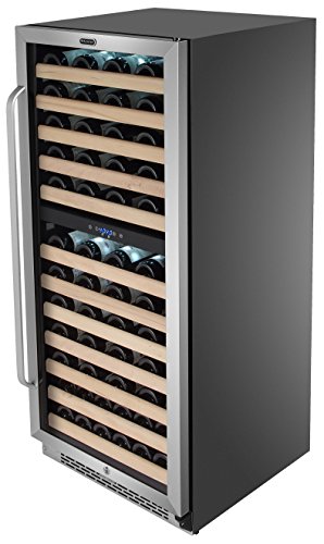 Whynter-BWR-0922DZ-92-Built-in-or-Freestanding-Stainless-Steel-Dual-Zone-Compressor-Large-Capacity-Wine-Refrigerator-Rack-for-Open-Bottles-and-LED-Display-One-Size-Black