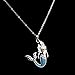 Fineder 1 Pack Mermaid Mood Necklace Color Change Pendant Jewelry for little Girls with Blue Shell Necklace Gift Box