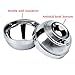 Resinta 7 Pack 13 Ounce Stainless Steel Bowls Double-walled Insulated Bowls Set (Diameter 5.1 inch)