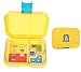 Leakproof Bento Box with Removable 4 Section Tray | Nontoxic, Easy to Clean, for Kids & Adults | 16 Bonus Lunchbox Notes by Three Squares, (Sunflower Yellow)