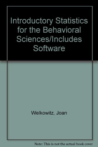 Introductory Statistics for the Behavioral Sciences/Includes Software