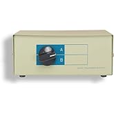 Kentek DB25 2 Way Manual Data Switch Box RS-232 Parallel Serial D-Sub 25 Pin Female I/O AB Port for PC MAC to Peripherals Devices Printer Modem