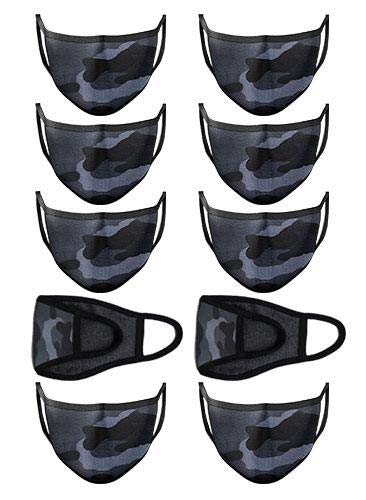 Camouflage Reusable Wellness Mask with 3-Ply Layer (Pack of 10)