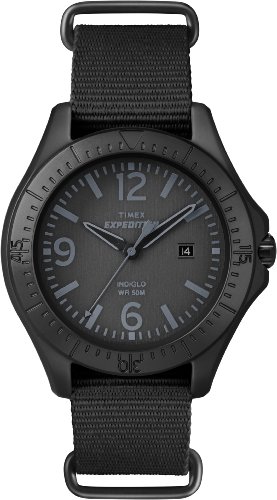 Timex Men's T499339J Expedition Aluminum Camper Black Nylon Slip Thru Strap Watch