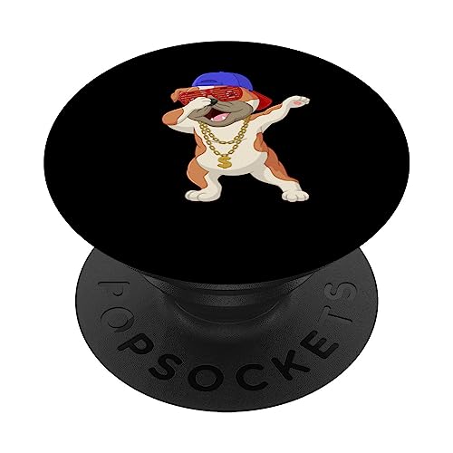Funny Dancing Dabbing Rapper Dog Gift Men Women Boys Girls PopSockets Adhesive…