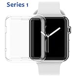 Apple Watch Series 1 42mm Case, NSR Apple Watch TPU Screen Protector All-around Protective 0.3mm HD Clear Ultra-thin Cover Case for iWatch 42mm