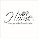 BCDshop Wall Sticker Decal Saying Home Where You are Loved No Matter What Home Bedroom Wall Decor Art Mural Removable