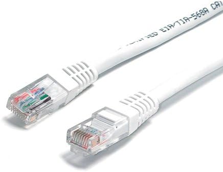 Cable-Core CAT 6 Network Cable. Ethernet LAN 10/100/1000 Gigabit Patch Lead White 10m, White,Gold