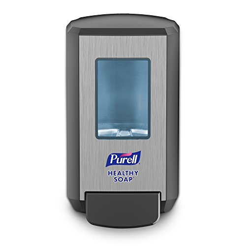 PURELL CS4 HEALTHY SOAP Push-Style Dispenser, Chrome/Black Finish, Dispenser for PURELL CS4 1250 mL Soap Refills -  5134-01