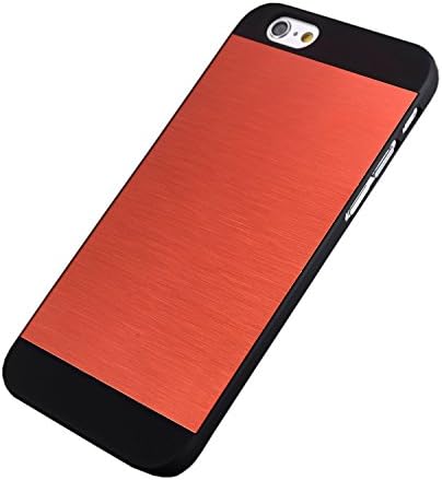 CASEbastic IP6-00B iPhone 6 &amp; 6s Brushed Aluminum Metal Red Slim Phone Case - Thin iPhone 6 &amp; 6s Protective Rubber Inlay