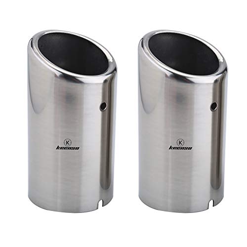 Exhaust Tail Pipe, 1 Pair 67mm Stainless Steel Exhaust Pipe Ends Car Exhaust Tail Pipe Muffler Tip Replacement