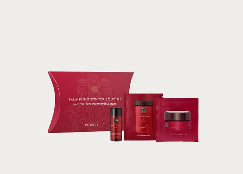 RITUALS Balancing Winter Routine 3 Steps Set Milk Bath Scrub Body Oil Ayurveda