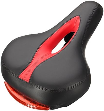 Kenthia LED Bike Seat Safety Taillight Breathable Shockproof Cycling Saddle Seat Cushion