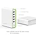 HAME 20000 mAh 5 USB Ports Portable Power Bank External Battery Charging Station for Smartphones and Tablets (White)