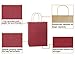 BagDream Gift Bags 8x4.25x10.5 100Pcs Kraft Paper Bags with Handles Bulk, for Shopping, Retail, Merchandise, Gifts, Party Favor, Recycled Red Paper Sacks