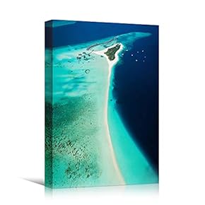 signwin Canvas Wall Art Lone Island Beach Beach...