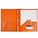 JAM Paper Plastic Eco Two Pocket Presentation Folder with Clasps - Orange - 6/pack