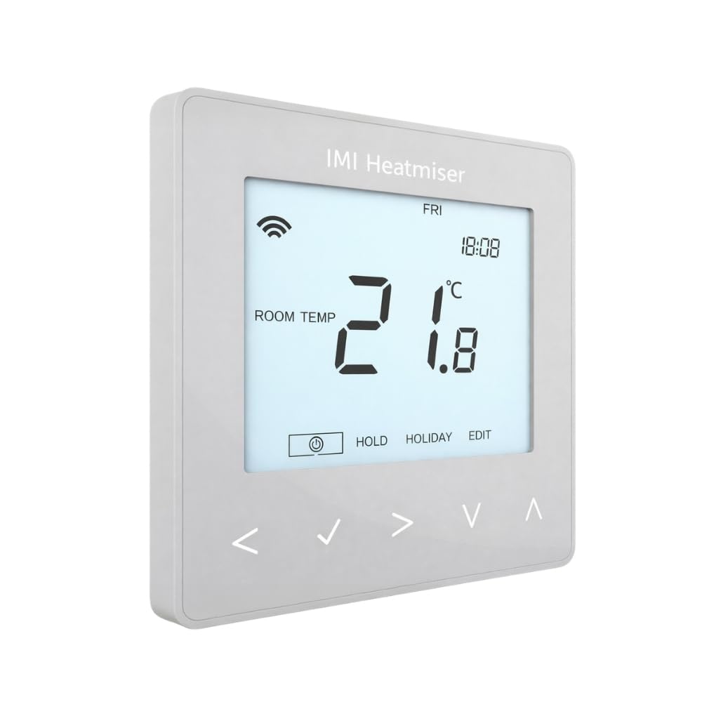 Heatmiser NeoStat V3 Smart Thermostat – (Platinum Silver) – For Wet Central Heating, Wet UFH & Hot Water Timer (Not Electric UFH) – Programmable Heating Control, NeoHub Required For App