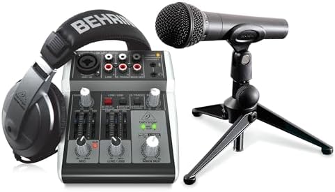Podcastudio 2 USB Kit Podcast avec Mixeur, Micro et Casque