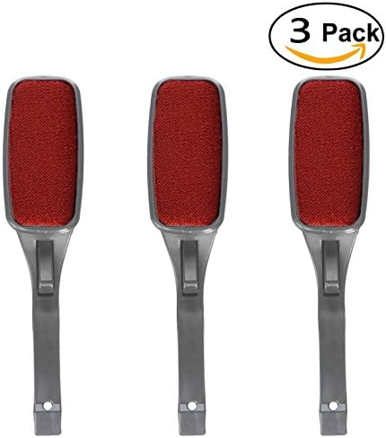 Igoolee 3 Pcs Magic Lint Brush Fabric Clothes Cleaner Pet Hair Dust Remover, Pop-up Rotating Head