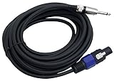 PYLE-PRO PPSJ30 - 30ft. 12 Gauge Professional Speaker Cable Speakon to 1/4'' (Electronics)
