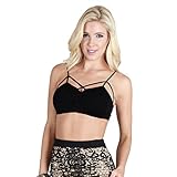 Nikibiki Women's Criss Cross Strappy Bra - Black