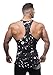 Jed North Bodybuilding Tank Top Gym Stringer Y-Back Muscle Racerback,Splash,Large