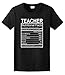 Teacher Gift Nutritional Facts Gag Gifts Funny Ladies T-Shirt