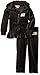 Juicy Couture Little Girls' Toddler 2 Piece Velour Hooded Jacket and Pant Set, Black, 3T
