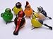 AzKrafts Lot 5 Pcs Handmade Painted Wooden Birds Vintage Indian Craft Toys Gift