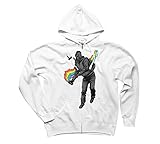 No More Tear Gas Men's Large White Graphic Zip Hoodie - Design By Humans