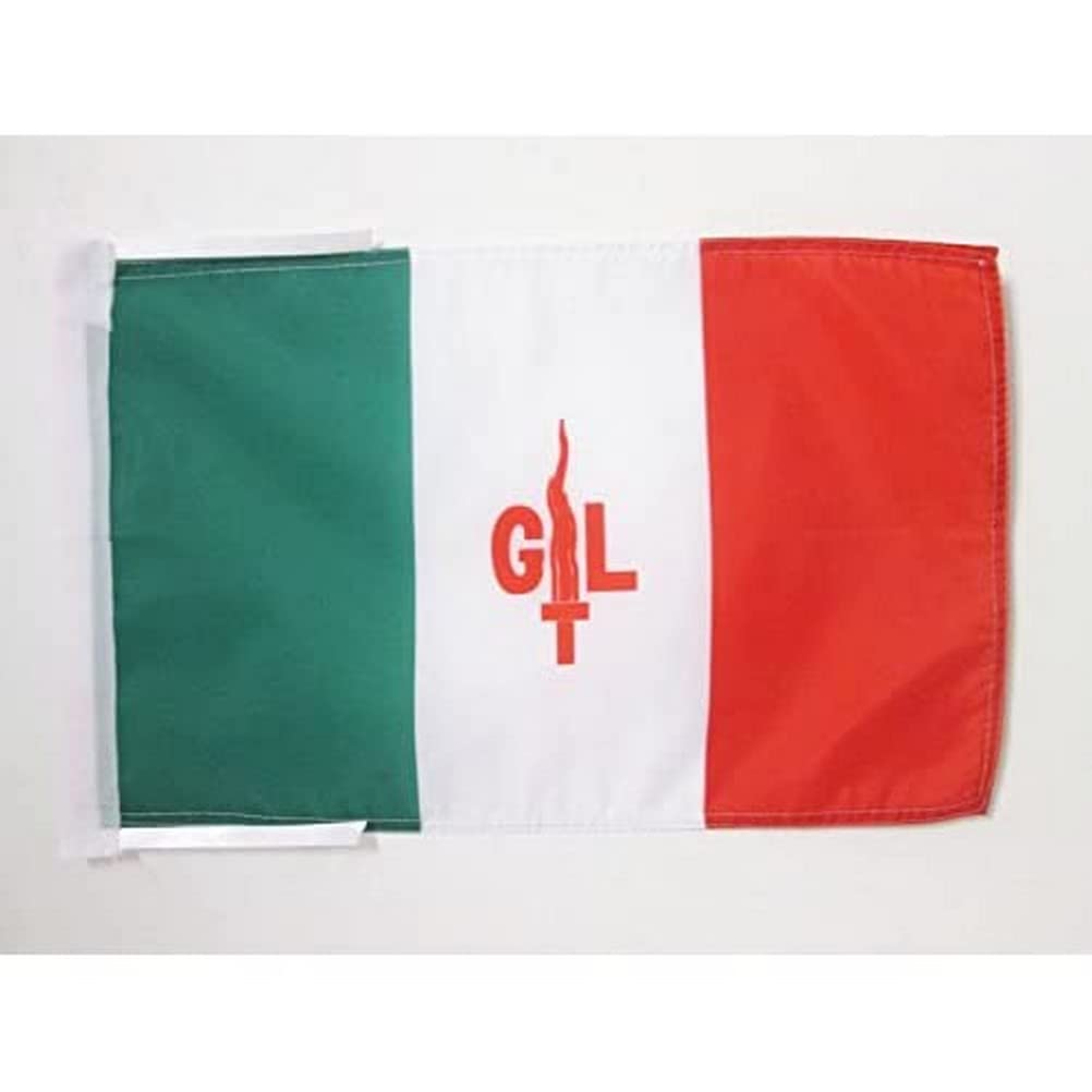 AZ FLAG - Giustizia e Libertà in Italy Flag - 18'' x 12'' - 100% Polyester GL italian Small Banner with Two Cords - Fade Resistant - Vivid Colors - 18x12 in - 45x30 Cm — image 1