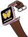 Apple Watch Band 38mm Women - PEAK ZHANG Genuine Leather Replacement Wrist Strap with Stainless Metal Adapter Clasp for Iwatch Series 2,Series 1,Sport,Edition(38mm Light Brown+Rose glod Buckle)