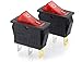 AC 15A/250V 20A/125V 3 Pin 2 Position Red Light Illuminated On Off SPST Boat Rocker Switch x 5 Pcs